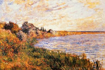  The Banks of the Seine at La Grande Jatte, Claude Monet